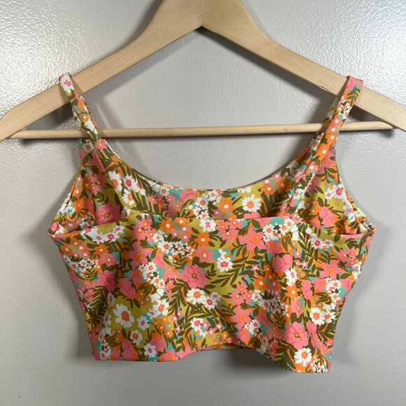 Skatie Athletic Set Size Small? Floral Retro Tank Top Shorts Stretch Active - Picture 5 of 9